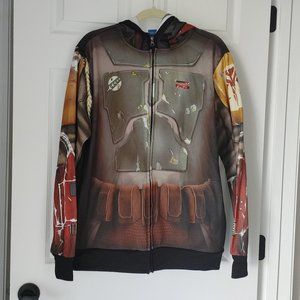 Star Wars Boba Fett Hooded Full Zip Jacket Men's Medium